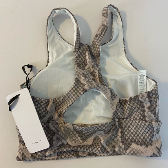 NWT Varley Alabaster Python Let's Move Harris Bra - Picture 4 of 9